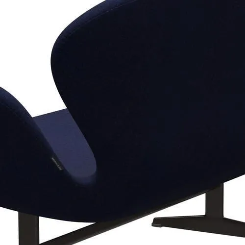 Fritz Hansen Swan™ Sofa 2 Seater, Brown Bronze/Divina Md Midnight Blue