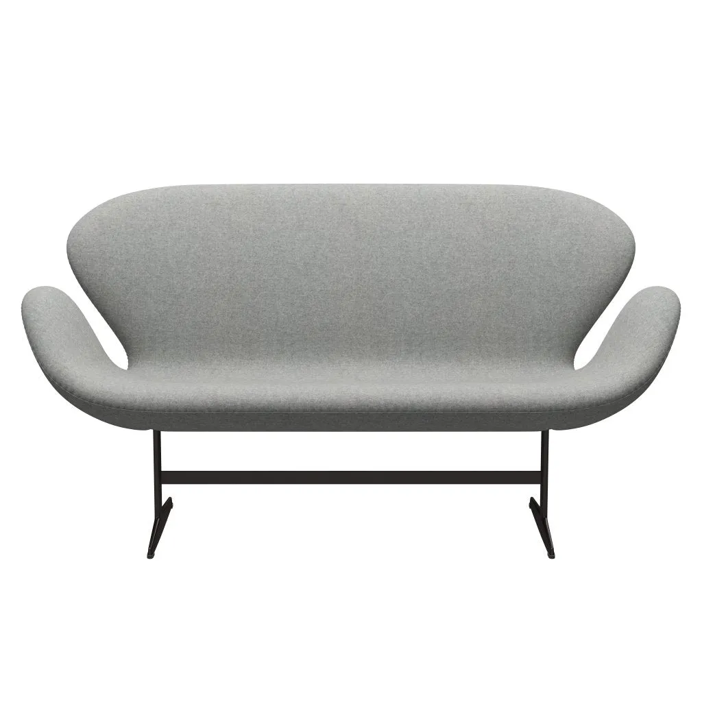 Fritz Hansen Swan™ Sofa 2 Seater, Brown Bronze/Divina Melange Light Grey