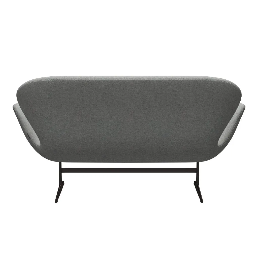 Fritz Hansen Swan™ Sofa 2 Seater, Brown Bronze/Divina Melange Light Grey