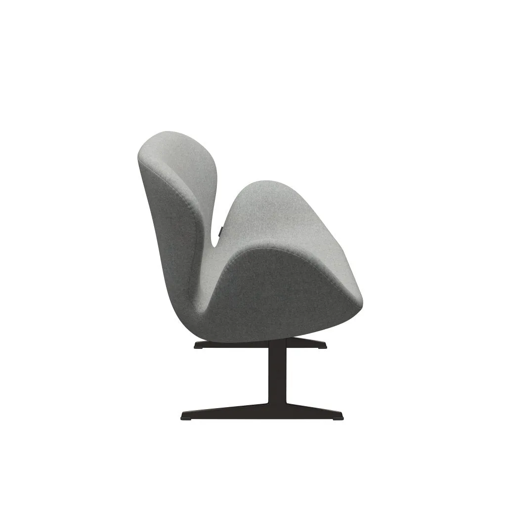 Fritz Hansen Swan™ Sofa 2 Seater, Brown Bronze/Divina Melange Light Grey