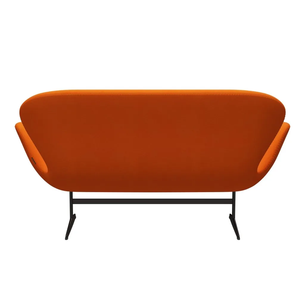 Fritz Hansen Swan™ Sofa 2 Seater, Brown Bronze/Divina Pastel Orange