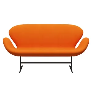 Fritz Hansen Swan™ Sofa 2 Seater, Brown Bronze/Divina Pastel Orange