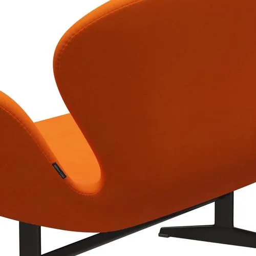 Fritz Hansen Swan™ Sofa 2 Seater, Brown Bronze/Divina Pastel Orange