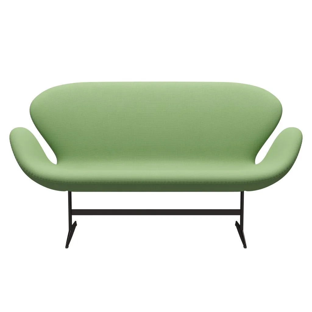Fritz Hansen Swan™ Sofa 2 Seater, Brown Bronze/Fame Light Green
