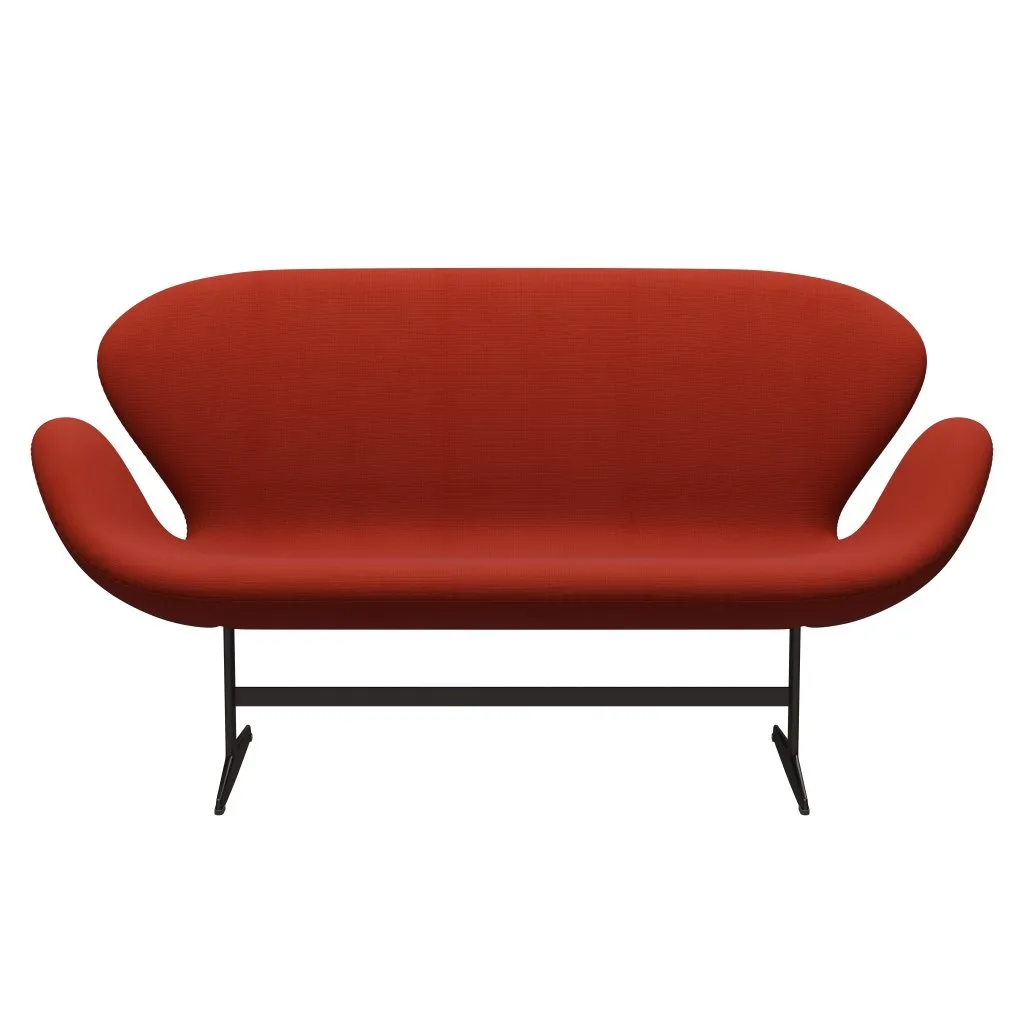 Fritz Hansen Swan™ Sofa 2 Seater, Brown Bronze/Fame Orange Red