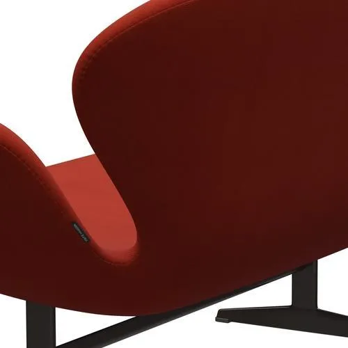 Fritz Hansen Swan™ Sofa 2 Seater, Brown Bronze/Fame Orange Red