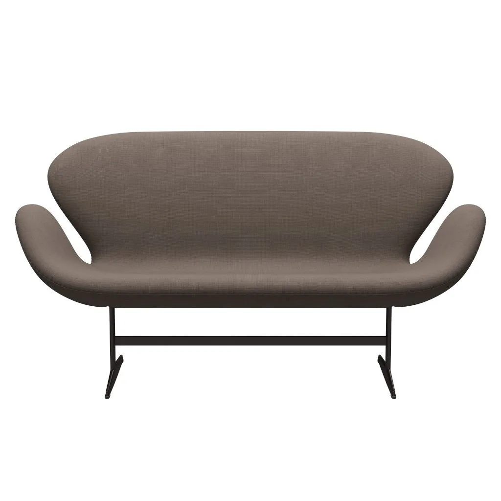 Fritz Hansen Swan™ Sofa 2 Seater, Brown Bronze/Fame Silver Dark