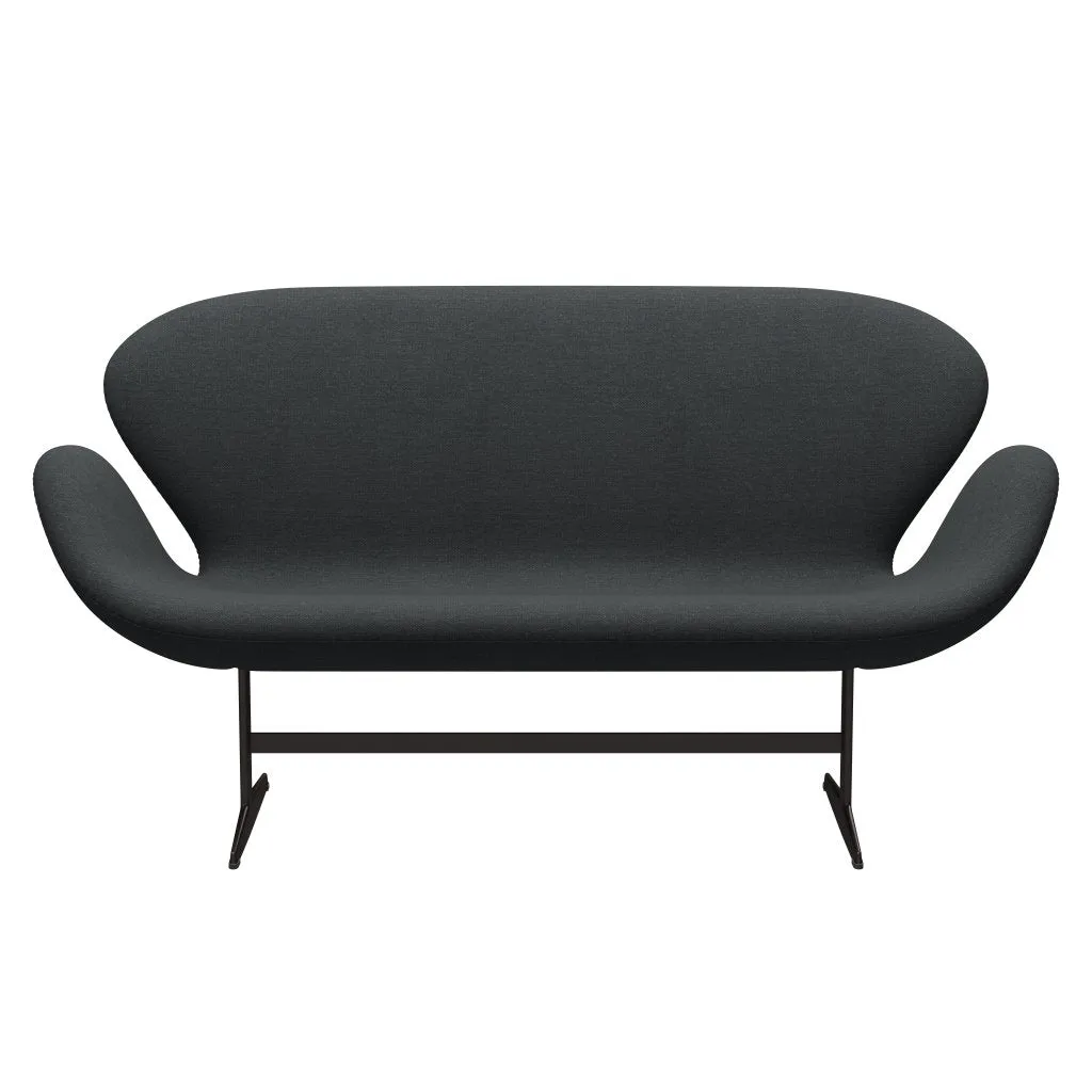 Fritz Hansen Swan™ Sofa 2 Seater, Brown Bronze/Fiord Dark Grey Multicoloured