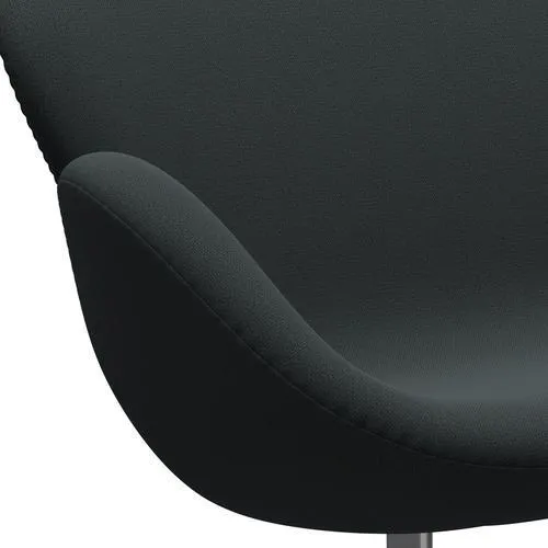 Fritz Hansen Swan™ Sofa 2 Seater, Satin Brushed Aluminium/Capture Dark Deep Green