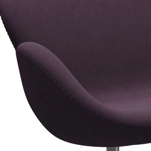 Fritz Hansen Swan™ Sofa 2 Seater, Satin Brushed Aluminium/Capture Violet Dark