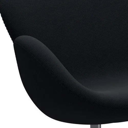 Fritz Hansen Swan™ Sofa 2 Seater, Satin Brushed Aluminium/Diablo Dark Blue