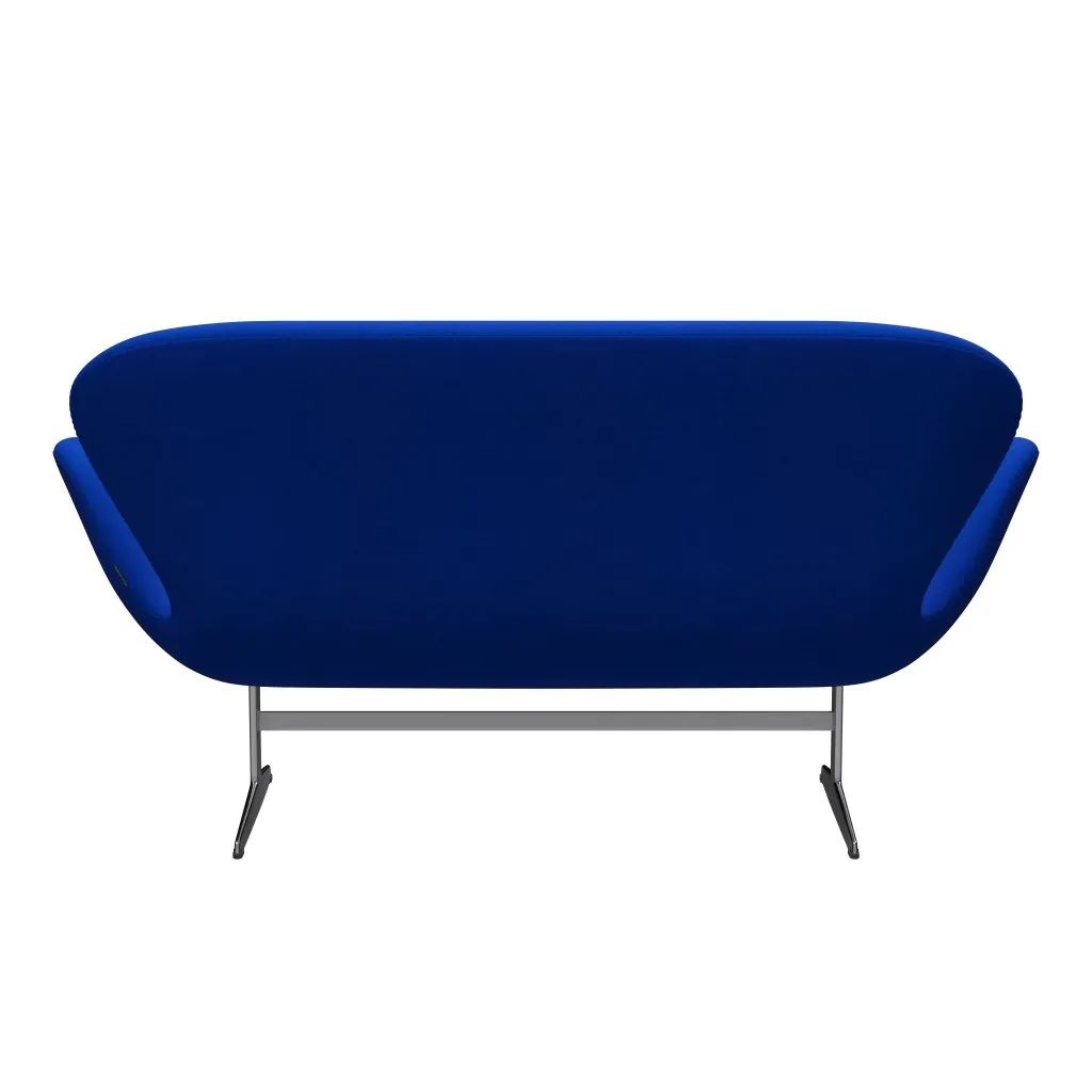Fritz Hansen Swan™ Sofa 2 Seater, Satin Brushed Aluminium/Divina Blue