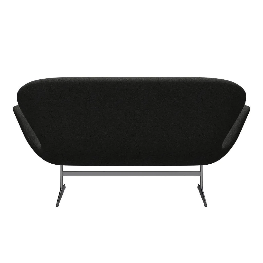 Fritz Hansen Swan™ Sofa 2 Seater, Satin Brushed Aluminium/Divina Melange Grey