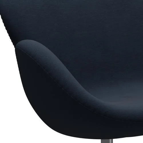 Fritz Hansen Swan™ Sofa 2 Seater, Satin Brushed Aluminium/Fame Blue Ant™Hracite
