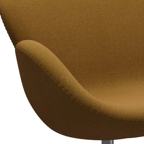 Fritz Hansen Swan™ Sofa 2 Seater, Satin Brushed Aluminium/Re Wool Saffron/Natural