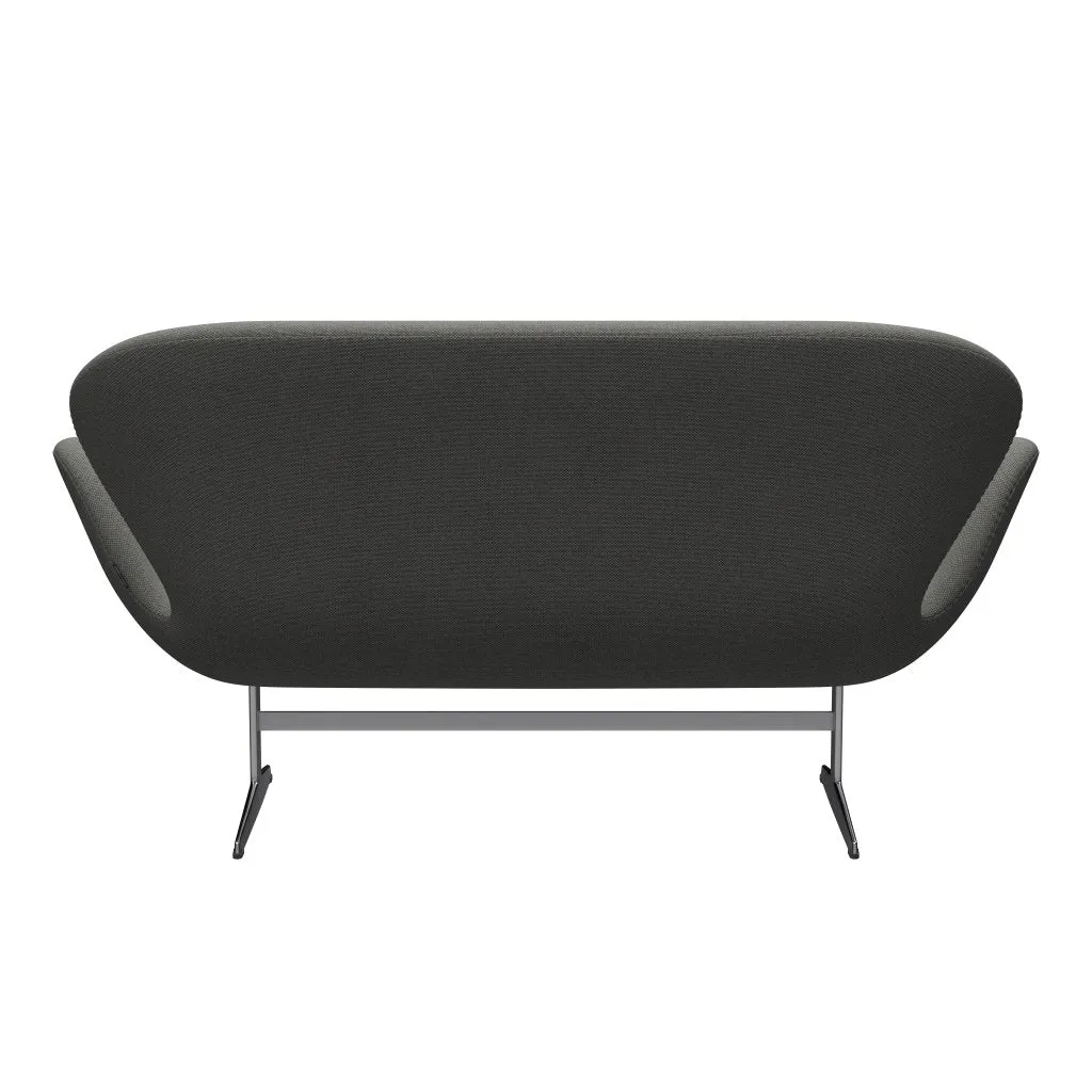 Fritz Hansen Swan™ Sofa 2 Seater, Satin Brushed Aluminium/Re Wool Taupe/Natural