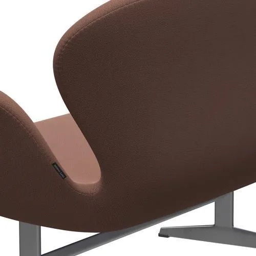 Fritz Hansen Swan™ Sofa 2 Seater, Silver Grey/Capture Brick/Red