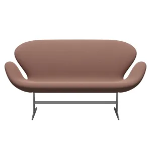Fritz Hansen Swan™ Sofa 2 Seater, Silver Grey/Capture Brick/Red