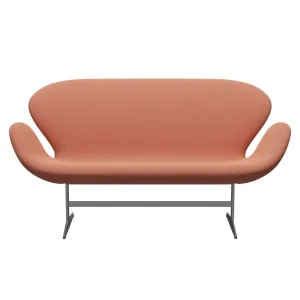 Fritz Hansen Swan™ Sofa 2 Seater, Silver Grey/Capture Burnt Orange