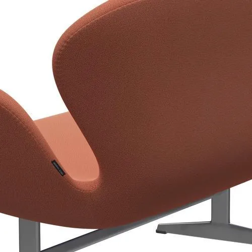 Fritz Hansen Swan™ Sofa 2 Seater, Silver Grey/Capture Burnt Orange