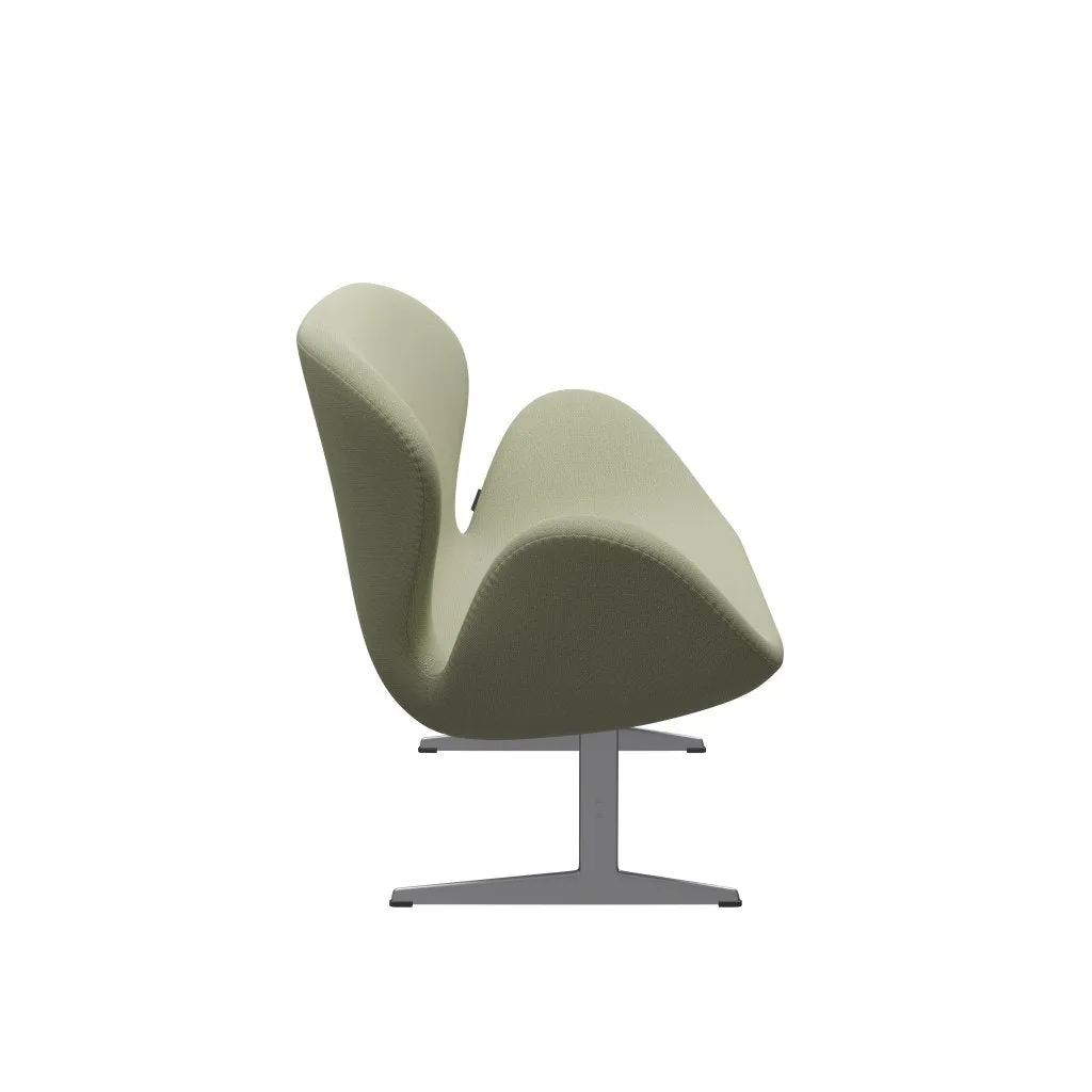 Fritz Hansen Swan™ Sofa 2 Seater, Silver Grey/Capture Soft Green