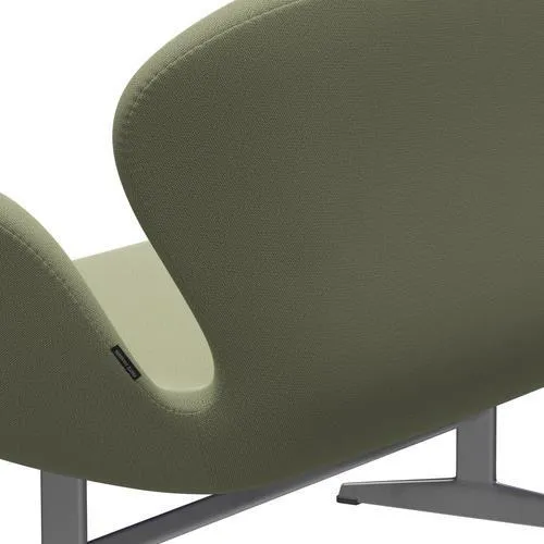 Fritz Hansen Swan™ Sofa 2 Seater, Silver Grey/Capture Soft Green