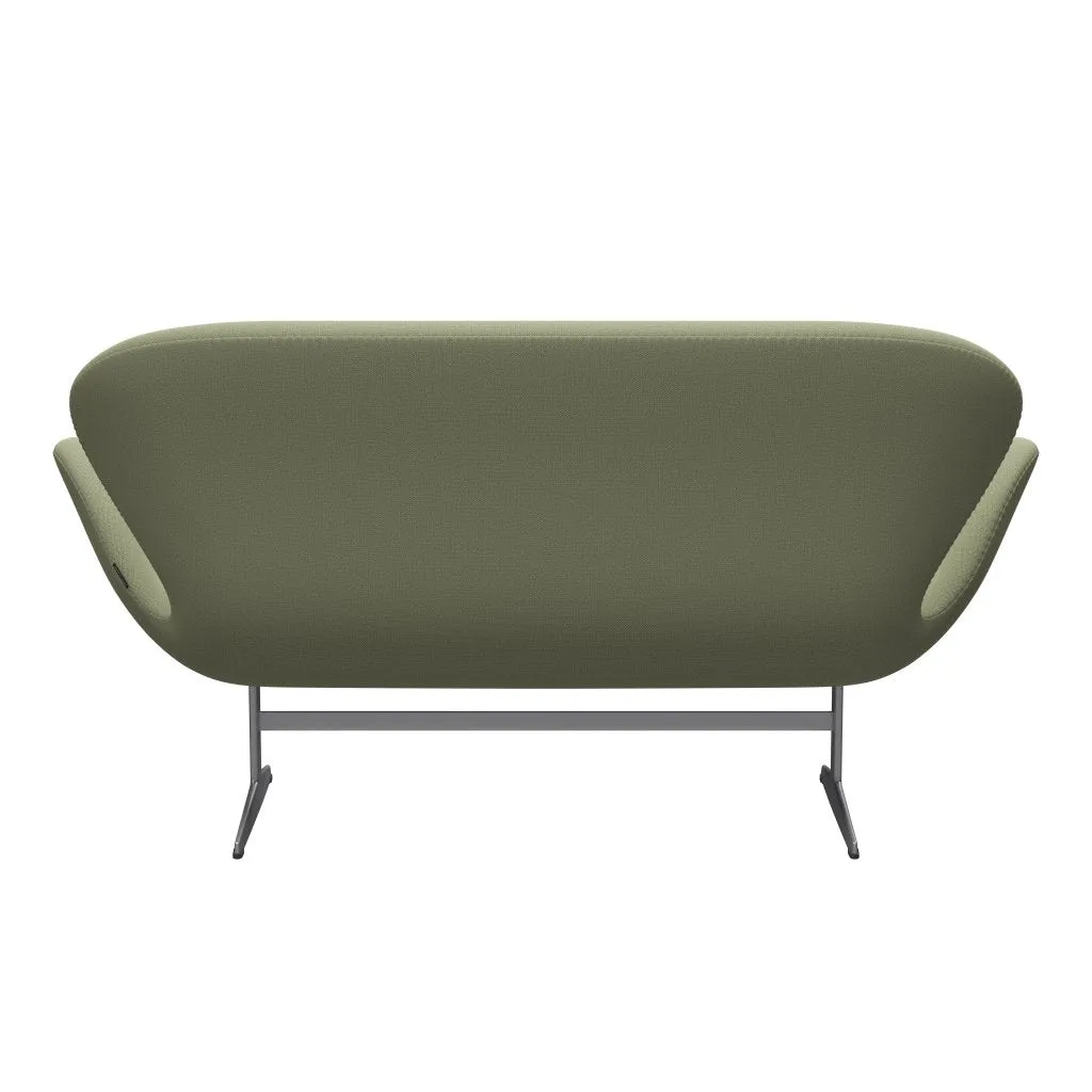Fritz Hansen Swan™ Sofa 2 Seater, Silver Grey/Capture Soft Green