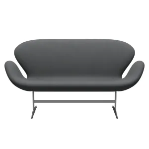 Fritz Hansen Swan™ Sofa 2 Seater, Silver Grey/Divina Dark Grey