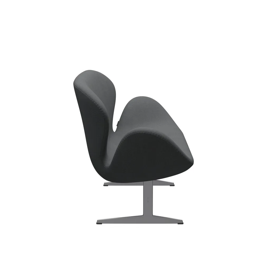 Fritz Hansen Swan™ Sofa 2 Seater, Silver Grey/Divina Dark Grey