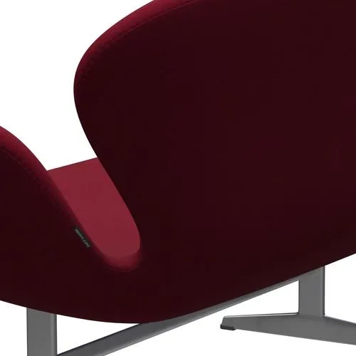 Fritz Hansen Swan™ Sofa 2 Seater, Silver Grey/Divina Light Aubergine