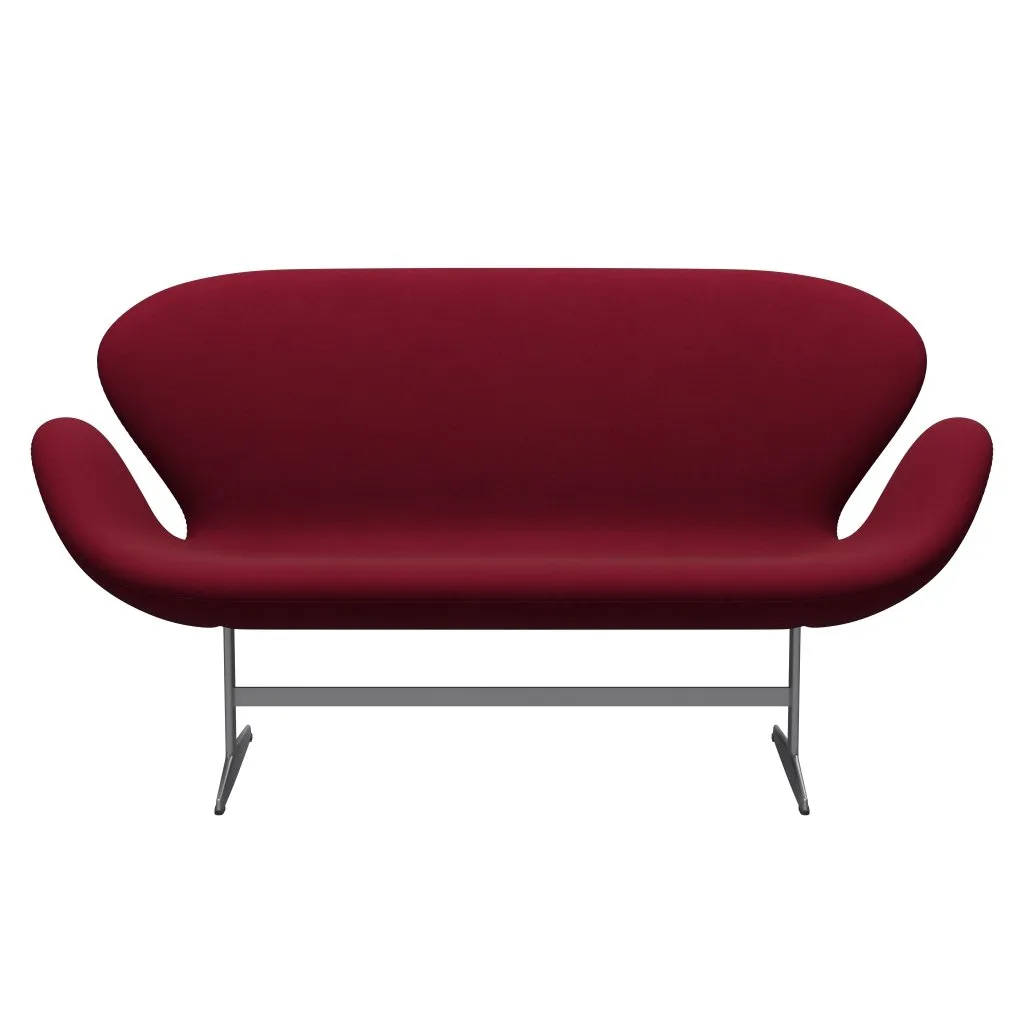 Fritz Hansen Swan™ Sofa 2 Seater, Silver Grey/Divina Light Aubergine
