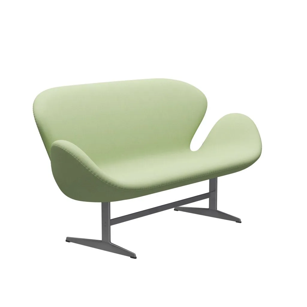 Fritz Hansen Swan™ Sofa 2 Seater, Silver Grey/Divina Light Yellow
