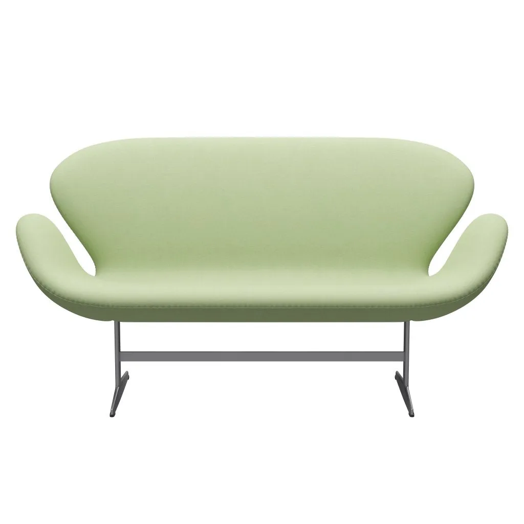 Fritz Hansen Swan™ Sofa 2 Seater, Silver Grey/Divina Light Yellow