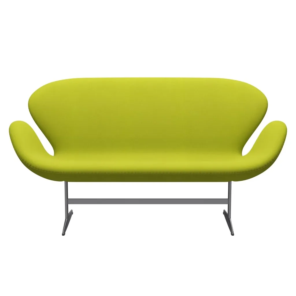 Fritz Hansen Swan™ Sofa 2 Seater, Silver Grey/Divina Lime