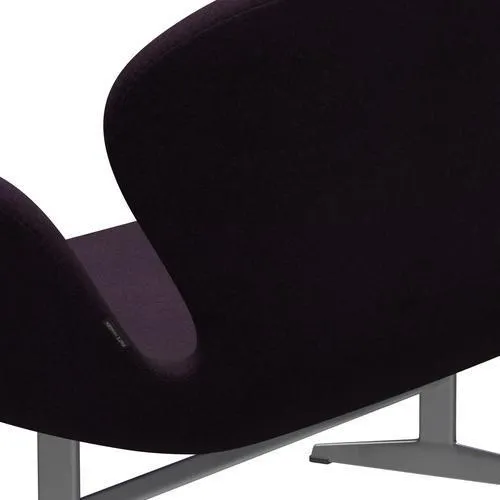 Fritz Hansen Swan™ Sofa 2 Seater, Silver Grey/Divina Md Aubergine