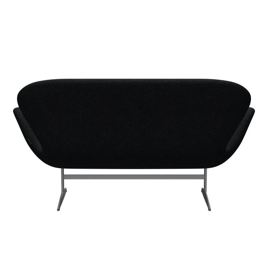 Fritz Hansen Swan™ Sofa 2 Seater, Silver Grey/Divina Md Black