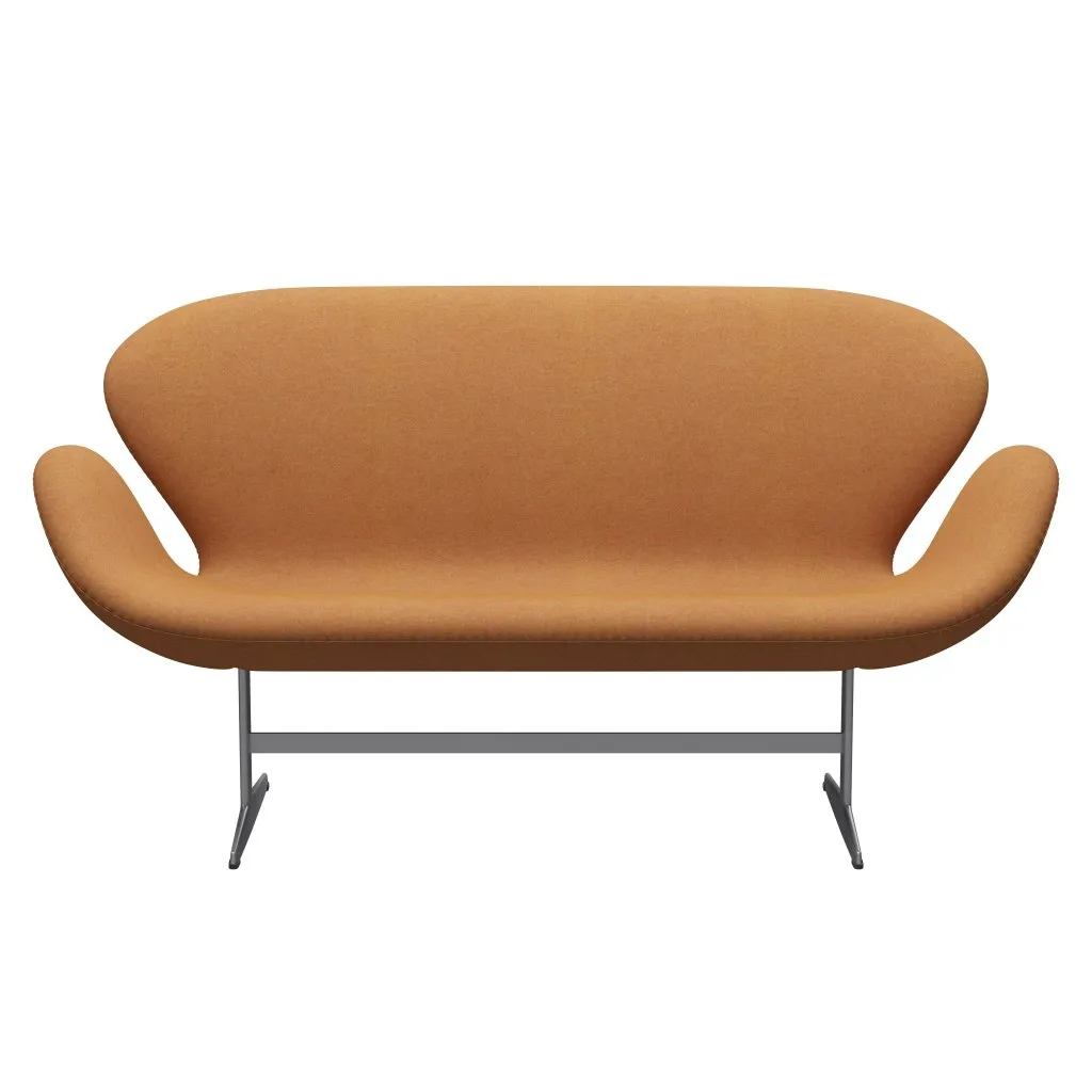 Fritz Hansen Swan™ Sofa 2 Seater, Silver Grey/Divina Md Carrot