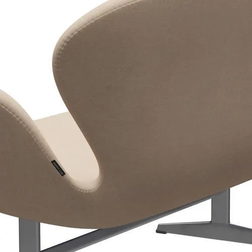 Fritz Hansen Swan™ Sofa 2 Seater, Silver Grey/Divina Md Crème