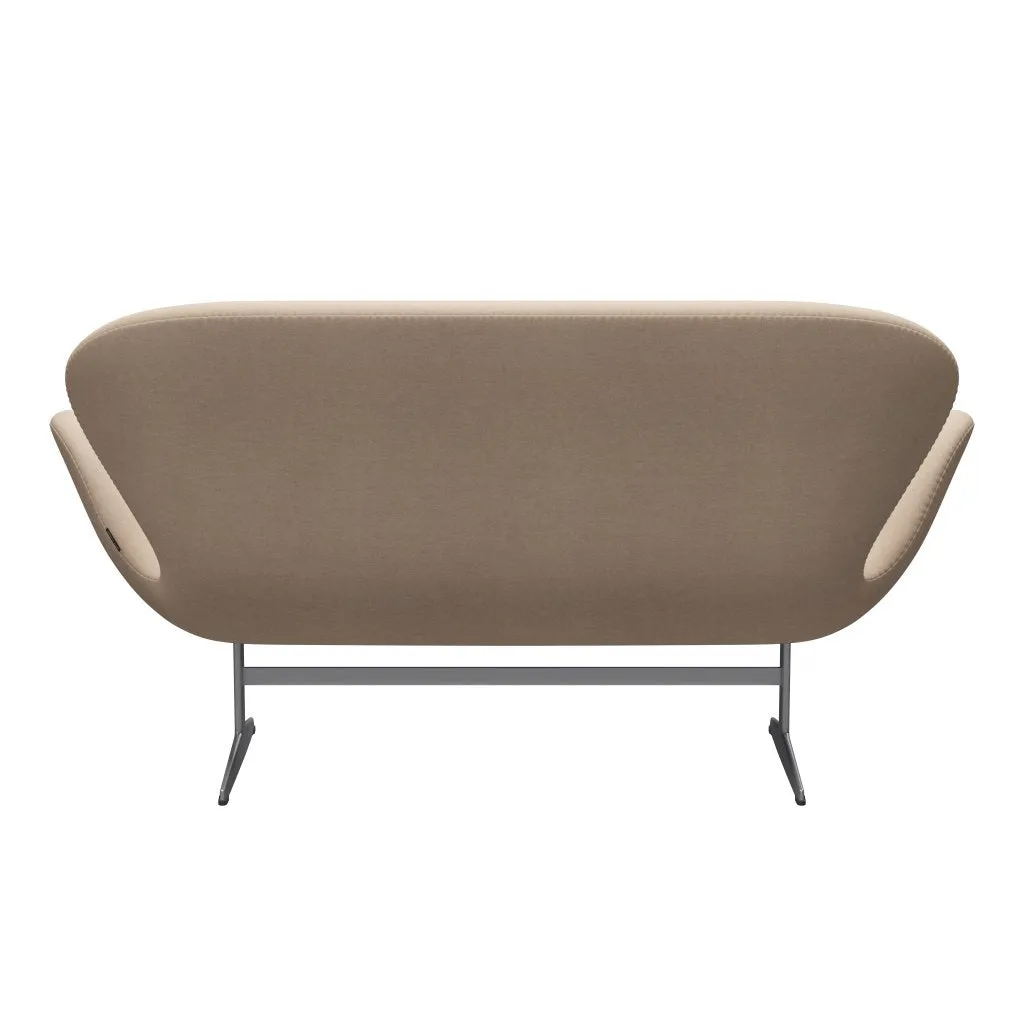 Fritz Hansen Swan™ Sofa 2 Seater, Silver Grey/Divina Md Crème