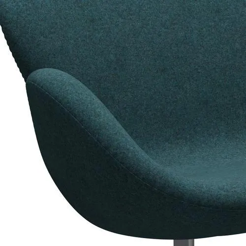 Fritz Hansen Swan™ Sofa 2 Seater, Silver Grey/Divina Md Turquoise Dark