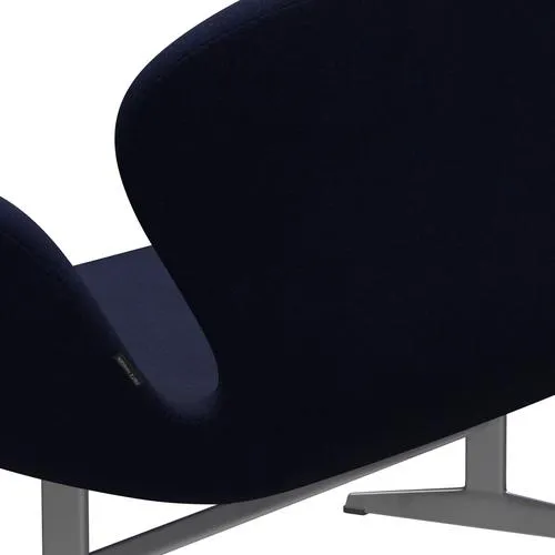 Fritz Hansen Swan™ Sofa 2 Seater, Silver Grey/Divina Melange Dark Blue