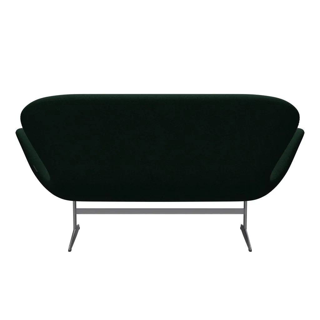 Fritz Hansen Swan™ Sofa 2 Seater, Silver Grey/Divina Melange Dark Green