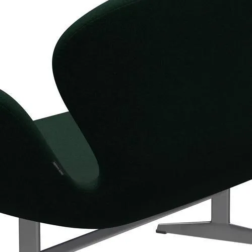 Fritz Hansen Swan™ Sofa 2 Seater, Silver Grey/Divina Melange Dark Green