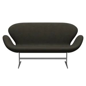 Fritz Hansen Swan™ Sofa 2 Seater, Silver Grey/Divina Melange Grey Brown