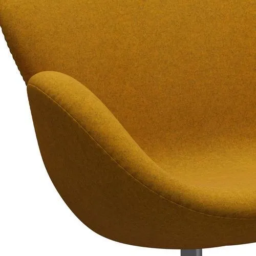 Fritz Hansen Swan™ Sofa 2 Seater, Silver Grey/Divina Melange Ochre Yellow