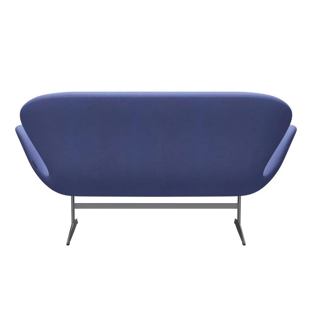 Fritz Hansen Swan™ Sofa 2 Seater, Silver Grey/Divina Pastel Blue