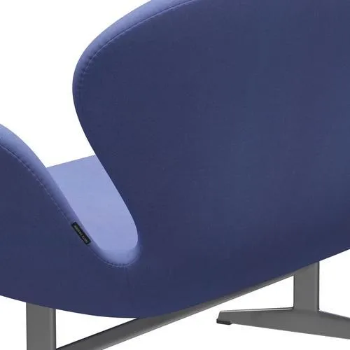Fritz Hansen Swan™ Sofa 2 Seater, Silver Grey/Divina Pastel Blue