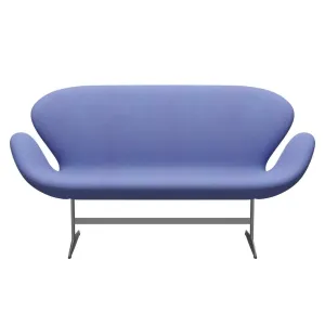 Fritz Hansen Swan™ Sofa 2 Seater, Silver Grey/Divina Pastel Blue