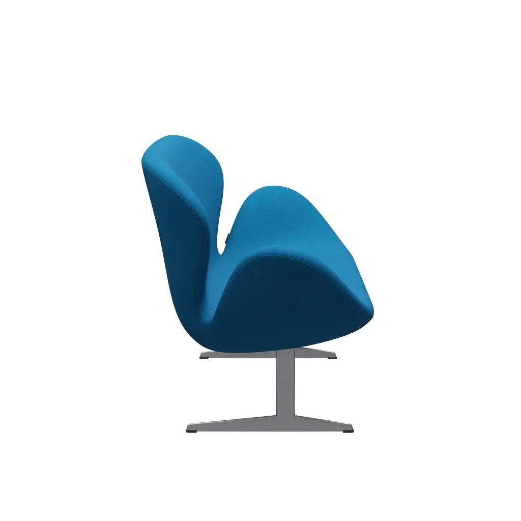 Fritz Hansen Swan™ Sofa 2 Seater, Silver Grey/Divina Turquoise