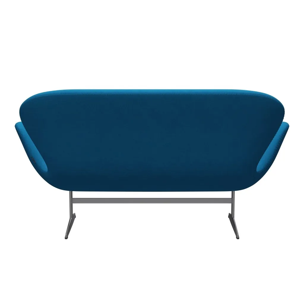 Fritz Hansen Swan™ Sofa 2 Seater, Silver Grey/Divina Turquoise
